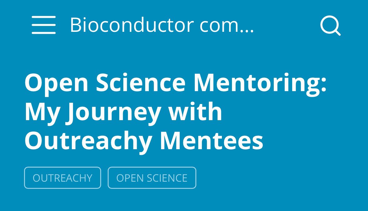 Svetlana Ugarčina Perović (@svetlana_up) on Twitter photo 📝 on mentoring in open source and open science
blog.bioconductor.org/posts/2025-02-…
Interested in mentoring? Submit a project by March 7, 2025, 4 PM UTC at <a href="/outreachy/">Outreachy Internships</a>
cc <a href="/Bioconductor/">Bioconductor</a> <a href="/NSURPorg/">NSURPorg</a> <a href="/MicrobiomeVIF/">Microbiome Virtual International Forum</a> 📝 on mentoring in open source and open science
blog.bioconductor.org/posts/2025-02-…
Interested in mentoring? Submit a project by March 7, 2025, 4 PM UTC at <a href="/outreachy/">Outreachy Internships</a>
cc <a href="/Bioconductor/">Bioconductor</a> <a href="/NSURPorg/">NSURPorg</a> <a href="/MicrobiomeVIF/">Microbiome Virtual International Forum</a>