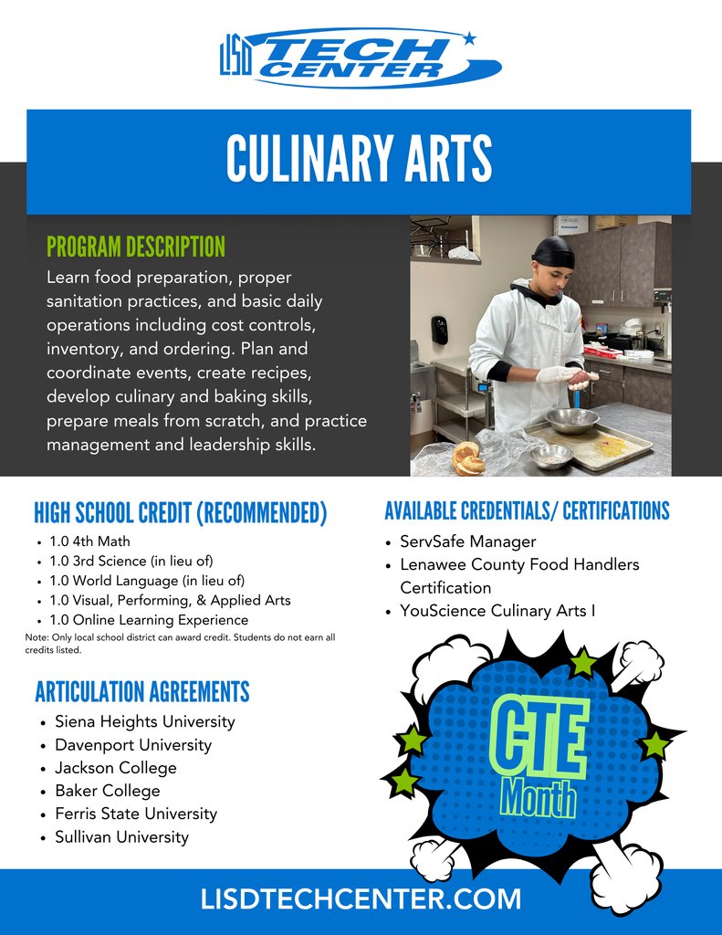 We are promoting our TECH Center programs during CTE Month! For more information, check out our website: lisdtechcenter.com