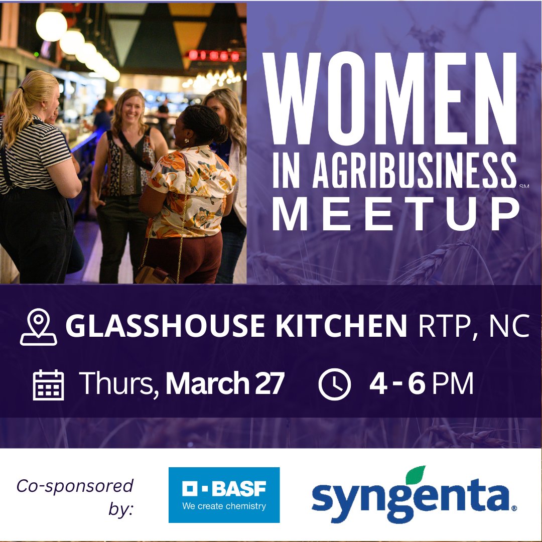 womeninagri's tweet photo. As we come into Women's History Month - the first WIA MeetUp of 2025 is set! Courtesy of BASF and Syngenta, apps and drinks will be provided for a biz casual atmosphere to connect and reconnect with others in the sector on March 27.
Register to join at https://t.co/qqVqmdllrW https://t.co/ZEnKQqCwRb