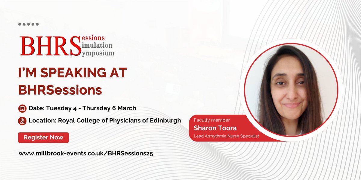 Sharon Toora (@sharontoora) on Twitter photo I'll be speaking at <a href="/BHRSociety/">BHRS</a> about Post PVI monitoring with FibriCheck. Join me on the Arrhythmia Nurses day 4th March in Edinburgh for a programme of unmissable speakers and sessions.#BHRSessions #digitalhealth <a href="/EssexCTC/">EssexCTC</a> <a href="/fibricheck/">FibriCheck</a> <a href="/MillbrookMed/">Millbrook Medical Conferences</a> I'll be speaking at <a href="/BHRSociety/">BHRS</a> about Post PVI monitoring with FibriCheck. Join me on the Arrhythmia Nurses day 4th March in Edinburgh for a programme of unmissable speakers and sessions.#BHRSessions #digitalhealth <a href="/EssexCTC/">EssexCTC</a> <a href="/fibricheck/">FibriCheck</a> <a href="/MillbrookMed/">Millbrook Medical Conferences</a>