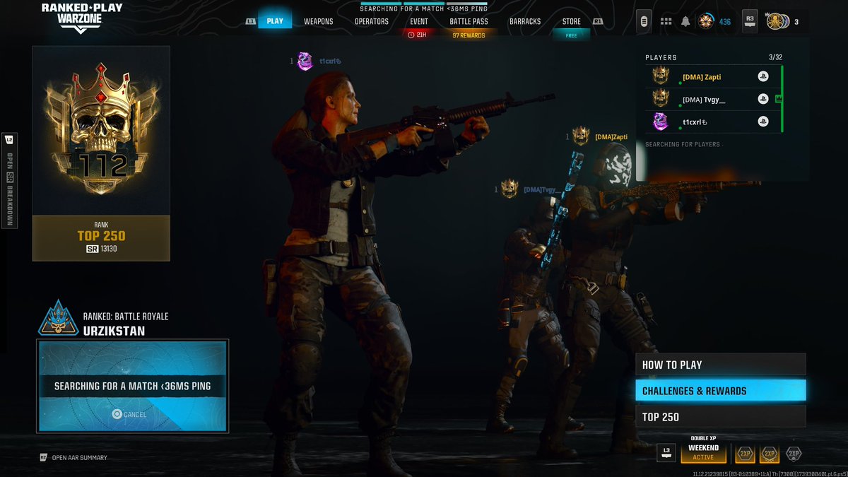 If you’re looking for a fast and legitimate boost in Warzone ranked by top 250 players dm me or join the discord and create a ticket!!

discord.gg/H4egaZnH

Can be done on PlayStation or pc no risk of bans!