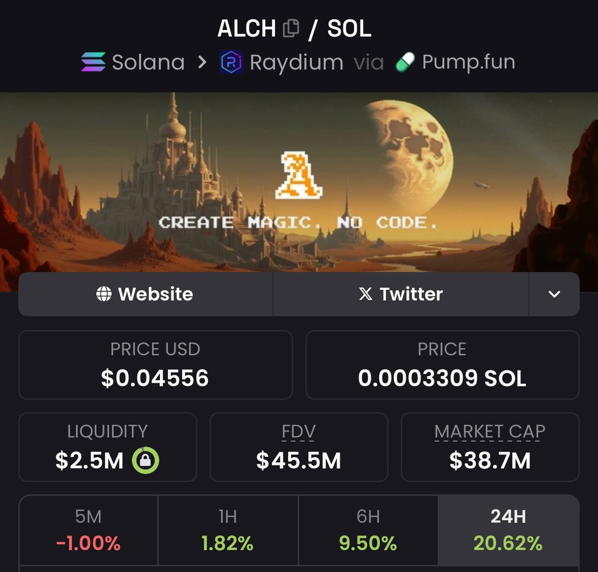 AuroraBuildd's tweet photo. Could $ALCH secure a spot listing on @binance soon? 

Watching closely 👀

#memecoin #meme #crypto #cryptocurrency #memes #pumpfun #solana #memeenthusiast #Memes #memesite #token #coin #ether  #Ethereum #ALCH https://t.co/U8vL89Ykwx