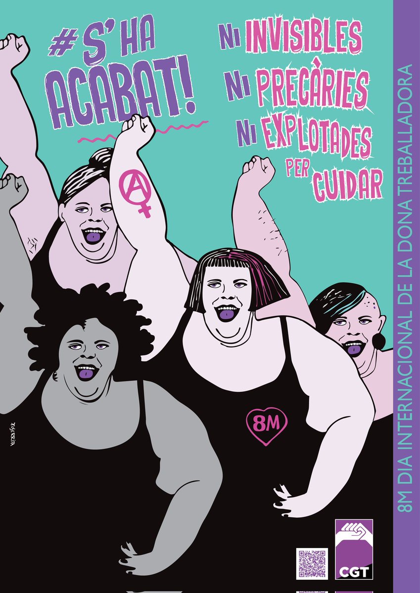 #VagaFeminista Aquest 8M fem vaga perquè exigim drets i corresponsabilitat per viure amb justícia i llibertat.
🟣Les cures sostenen la vida.