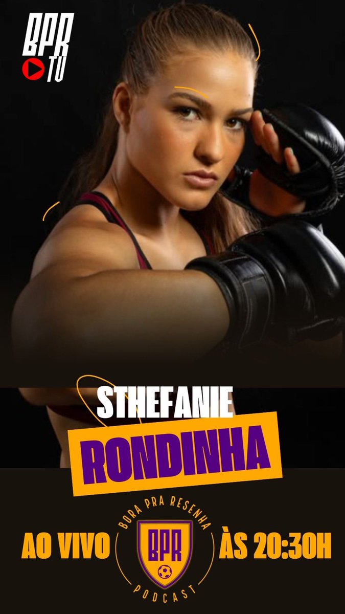 Hoje tem BORA PRA RESENHA, ao vivo, às 20h30, <a href="/rodrigofuscaldi/">Rodrigo Fuscaldi</a> e <a href="/elton_novais/">Elton Novais</a>! A convidada será STHEFANIE RONDINHA, a mineirinha bruta do MMA!

Não perca! Vem com a gente: youtube.com/@borapraresenh…

#borapraresenha #BPRTV