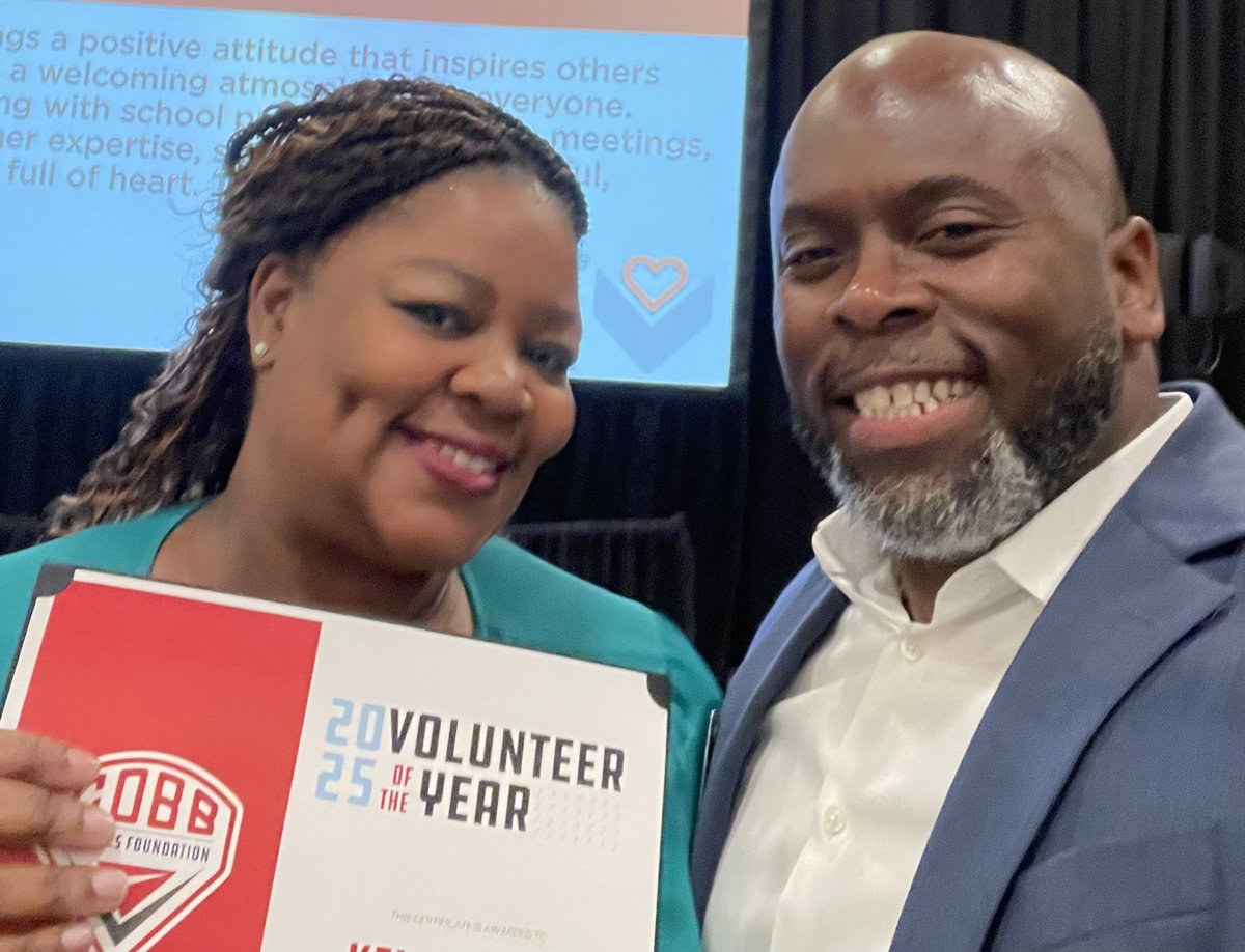 Congrats to our very own Mrs. Kelly Cody for being recognized for all she does for THE South Cobb HS as our Volunteer of the Year! #SoarWithPride! <a href="/scobb_eagles/">South Cobb High School</a> <a href="/CobbSchools/">Cobb County Schools</a>