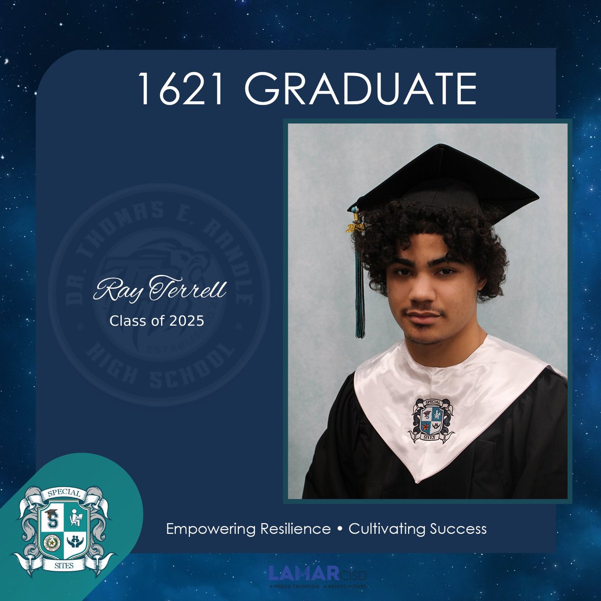 Congratulations to Ray Terrell on becoming a graduate! We at 1621 are incredibly proud of you, and we can't wait to see you continue to cultivate success in your future! #1621Grad #EmpoweringResilienceCultivatingSuccess