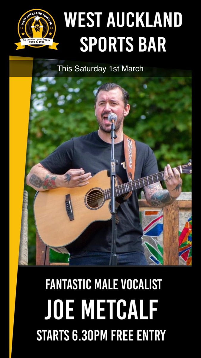 This Saturday we welcome Norton &amp; Stockton Ancients to the Northern Metal Recycling stadium 14:30 kick off followed by fantastic vocalist Joe Metcalfe 
<a href="/WearsideLeague/">Wearside League</a>