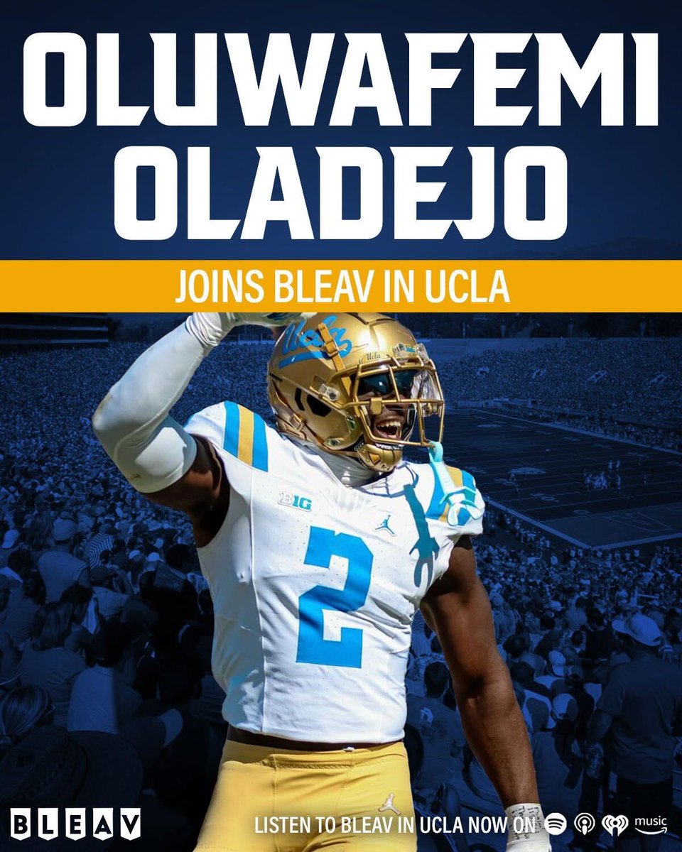 UCLA Edge/LB Oluwafemi Oladejo joined <a href="/BleavUCLA/">Bleav in UCLA Football</a> this week.

He’s currently at the NFL Scouting Combine and looking to improve his draft stock.

Catch up with what <a href="/femigokrazy/">Oluwafemi Oladejo</a> had to stay to <a href="/_WOODSY_J/">Josh Woods</a> and I.

🎧: bleav.com/shows/bleav-in…

📺: youtu.be/c7V9xuCb-iw?si…