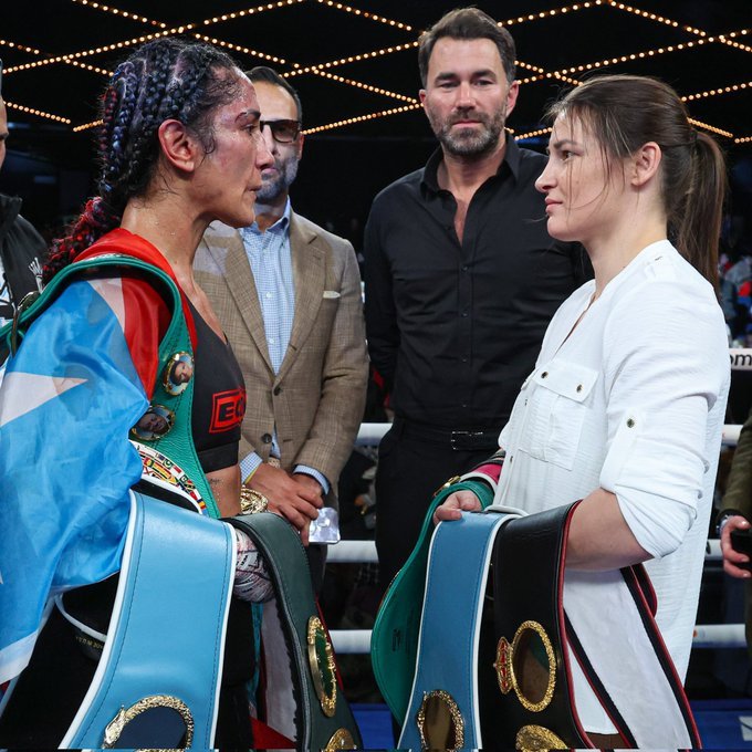 🚨 TAYLOR &amp; SERRANO CLOSING IN ON TRILOGY DEAL 

Eddie Hearn: "We’re negotiating with MVP for Taylor-Serrano III for a fight to take place in America, potentially in New York...we’re speaking to [MVPs] Nakisa [Bidarian] and trying to finalize negotiations for that fight.”