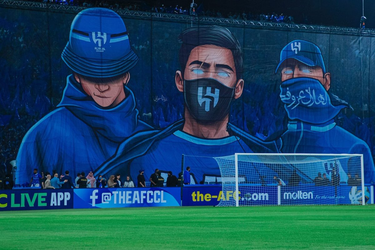 مساء اليوم..
⁧المملكة أرينا⁩ على موعد جديد مع الزعماء 🏟️✨

التجهيزات: 
🔥 "تيفو" 3D في المدرج الشمالي مع دخول اللاعبين 
🏳️ أعلام مع دخول اللاعبين
📉 رولات بيضاء وزرقاء في الواجهة
🌌 "تيفو" سيرفع خلال مجريات المباراة 

التعليمات:
🔹 الحضور باللبس الأزرق مبكرًا
🥁 رفع التيفو عند
