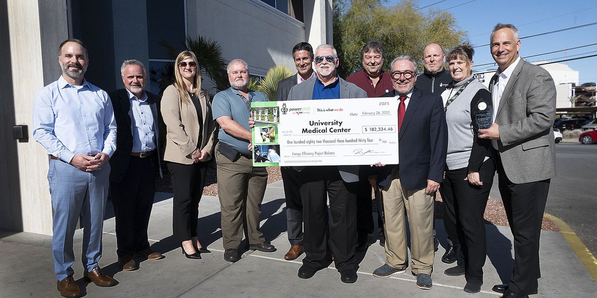NV Energy (@nvenergy) on Twitter photo Yesterday, NV Energy presented a check to <a href="/UMCSN/">UMC Hospital</a> in Las Vegas during its board meeting representing incentive savings from its two new large-scale energy efficiency projects. Through our energy efficiency programs, UMC was able to complete two projects in 2024.
With these Yesterday, NV Energy presented a check to <a href="/UMCSN/">UMC Hospital</a> in Las Vegas during its board meeting representing incentive savings from its two new large-scale energy efficiency projects. Through our energy efficiency programs, UMC was able to complete two projects in 2024.
With these