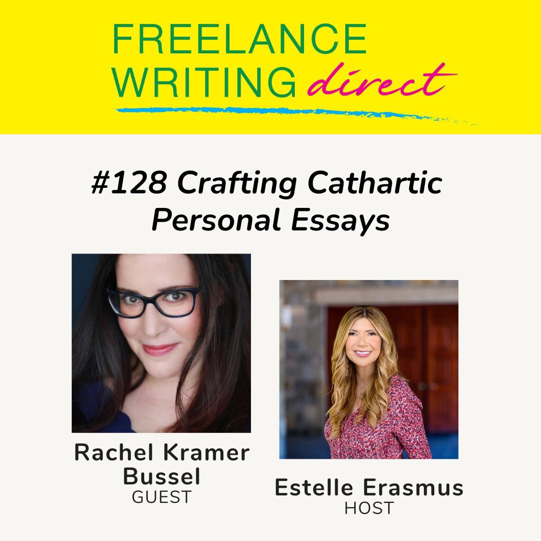 @rachelkramerbussel on Threads and Bluesky (@raquelita) on Twitter photo I was honored to be a guest on one of my favorite podcasts, Freelance Writing Direct hosted by <a href="/EstelleSErasmus/">Estelle Erasmus</a>. We discussed writing & editing personal essays & my work as editor of <a href="/OpenSecretsMag/">Open Secrets Magazine</a> & May 3 NYC storytelling summit Open Secrets Live!
estelleserasmus.com/128-crafting-c… I was honored to be a guest on one of my favorite podcasts, Freelance Writing Direct hosted by <a href="/EstelleSErasmus/">Estelle Erasmus</a>. We discussed writing & editing personal essays & my work as editor of <a href="/OpenSecretsMag/">Open Secrets Magazine</a> & May 3 NYC storytelling summit Open Secrets Live!
estelleserasmus.com/128-crafting-c…