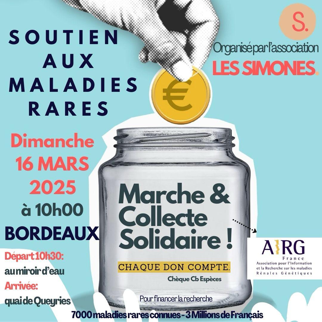 @AIRG_France (@airgfrance) on Twitter photo 🔵🟠📢 En soutien aux maladies rares, le collectif des Entrepreneuses solidaires "Les Simones" organise une marche solidaire à Bordeaux le Dimanche 16 Mars, venez nombreux !
#maladies #rares <a href="/AllianceMR/">Alliance maladies rares</a> <a href="/FiliereORKiD/">Filière ORKiD</a> <a href="/CHUBordeaux/">CHU de Bordeaux</a> #lessimones 🔵🟠📢 En soutien aux maladies rares, le collectif des Entrepreneuses solidaires "Les Simones" organise une marche solidaire à Bordeaux le Dimanche 16 Mars, venez nombreux !
#maladies #rares <a href="/AllianceMR/">Alliance maladies rares</a> <a href="/FiliereORKiD/">Filière ORKiD</a> <a href="/CHUBordeaux/">CHU de Bordeaux</a> #lessimones