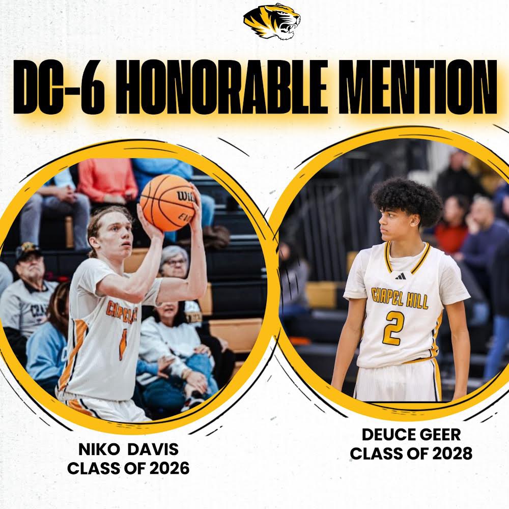 Proud of our young men for always exemplifying excellence on the court!

Big shoutout to our DC-6 All-Conference players: Juice McIlwaine, Wes Krieg &amp; Jason Krieg! 🎉👏

And congrats to our DC-6 Honorable Mentions: Niko Davis &amp; Deuce Geer! 💪🏽🏀

Keep shining#TigerPride #GoTigers