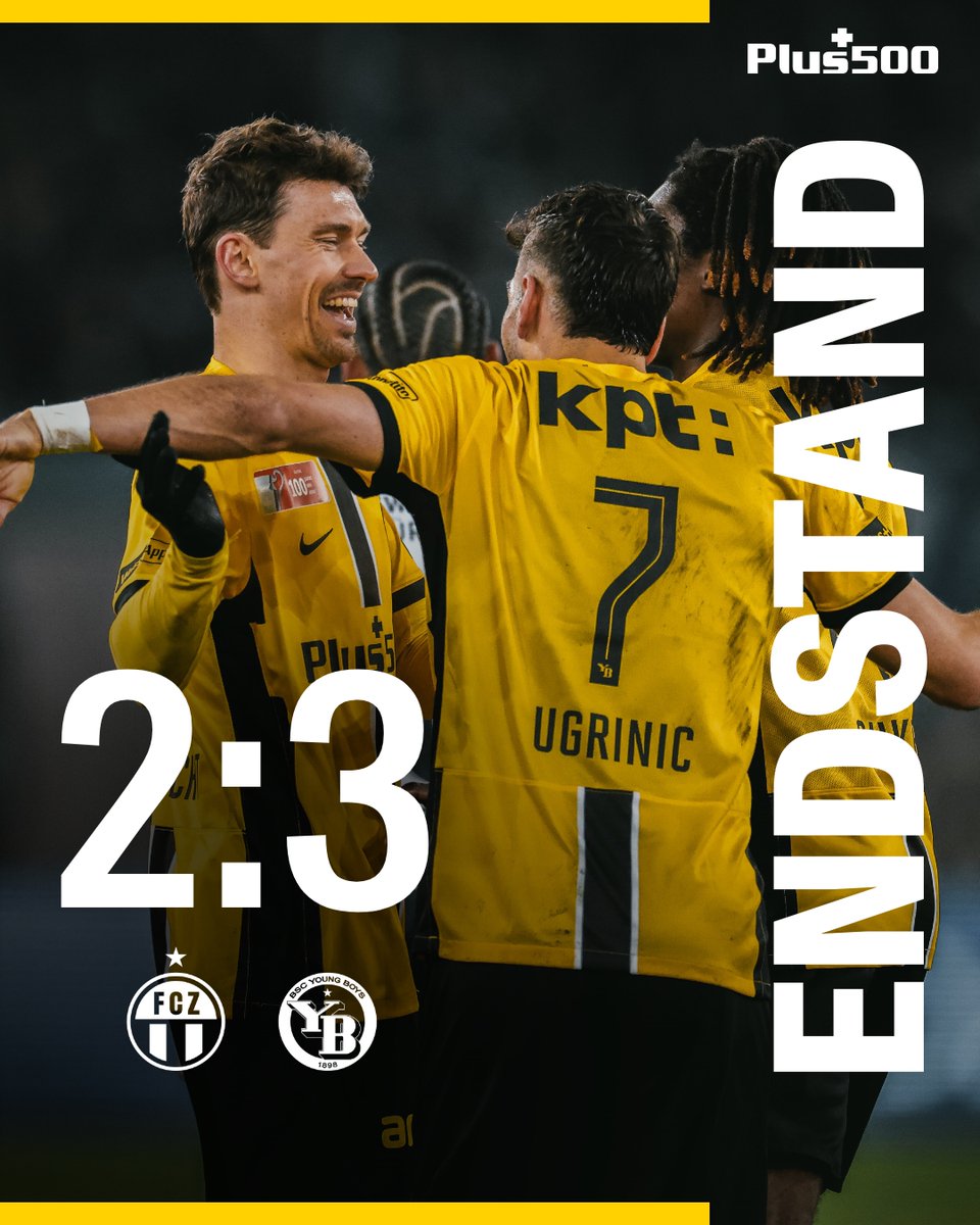 BSC_YB's tweet photo. YB gewinnt in Zürich mit 3:2 und steht im 𝑪𝒖𝒑-𝑯𝒂𝒍𝒃𝒇𝒊𝒏𝒂𝒍! 💪
#bscyb #ybforever #fczyb #schweizercup https://t.co/uZ0LiCG3ja