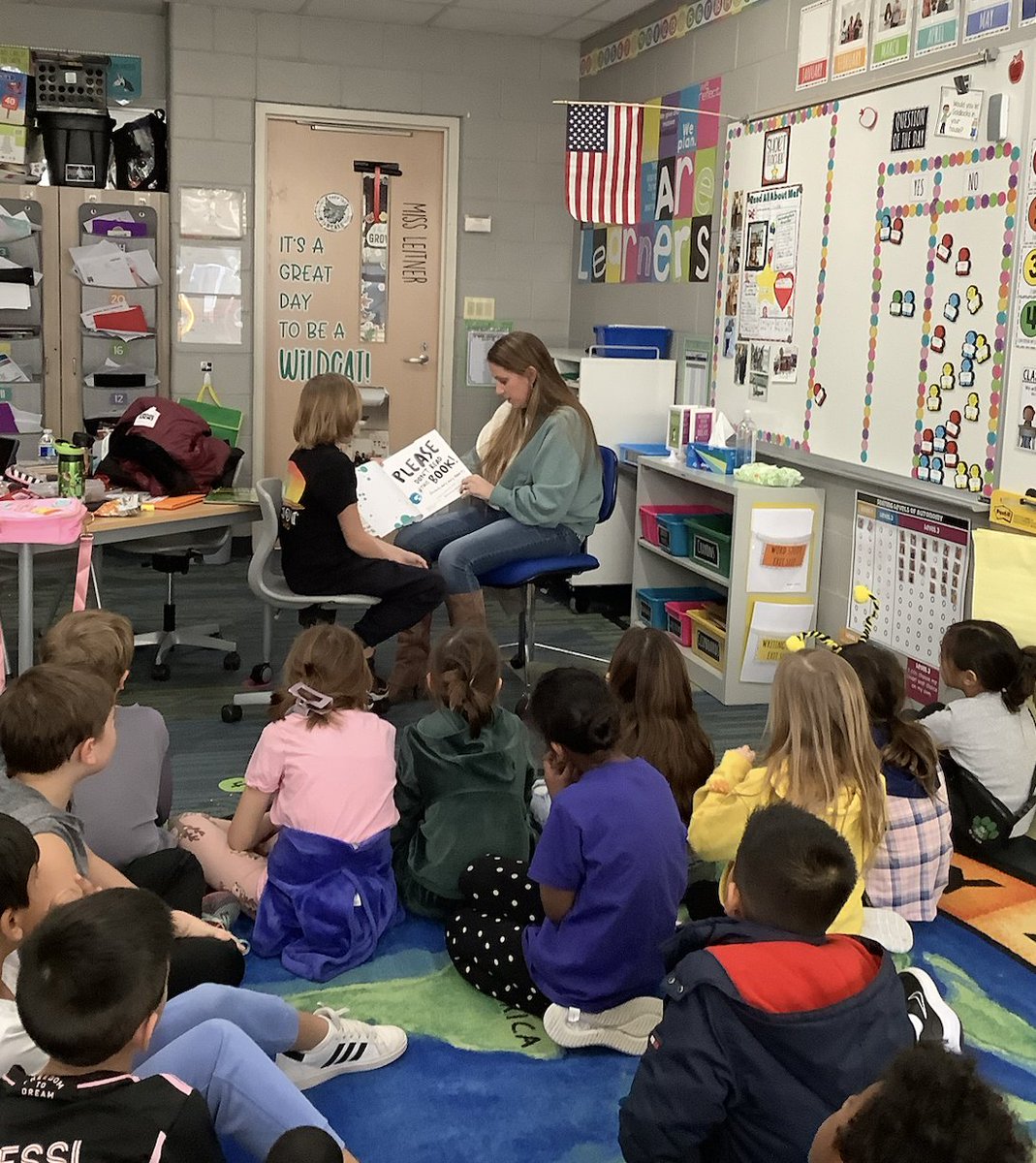 Kashton's mom was our mystery reader today 📚