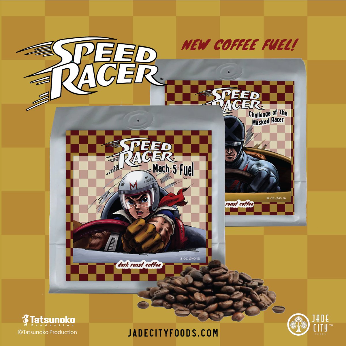 jadecityfoods's tweet image. "Rev up with Speed Racer Coffee! Challenge of the Masker Racer Medium Roast for smooth vibes, or Mach 5 Fuel Dark Roast for bold power. #SpeedRacerCoffee #MaskerRacerRoast #Mach5Fuel jadecityfoods.com/pages/speed-ra…"
@tatsunoko_pro @tatsunoko_eng
