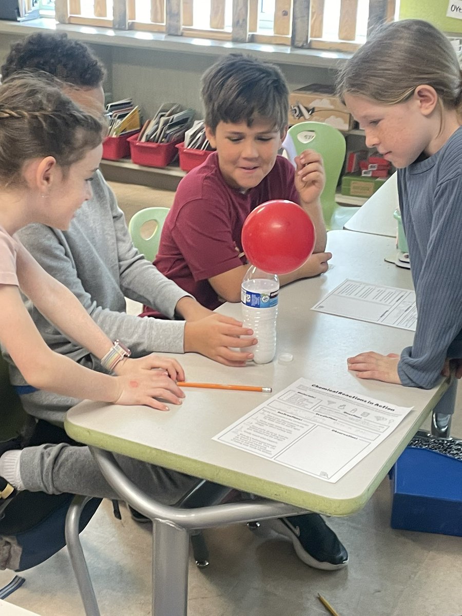 Their faces say it all! Chemical reaction experiment today!