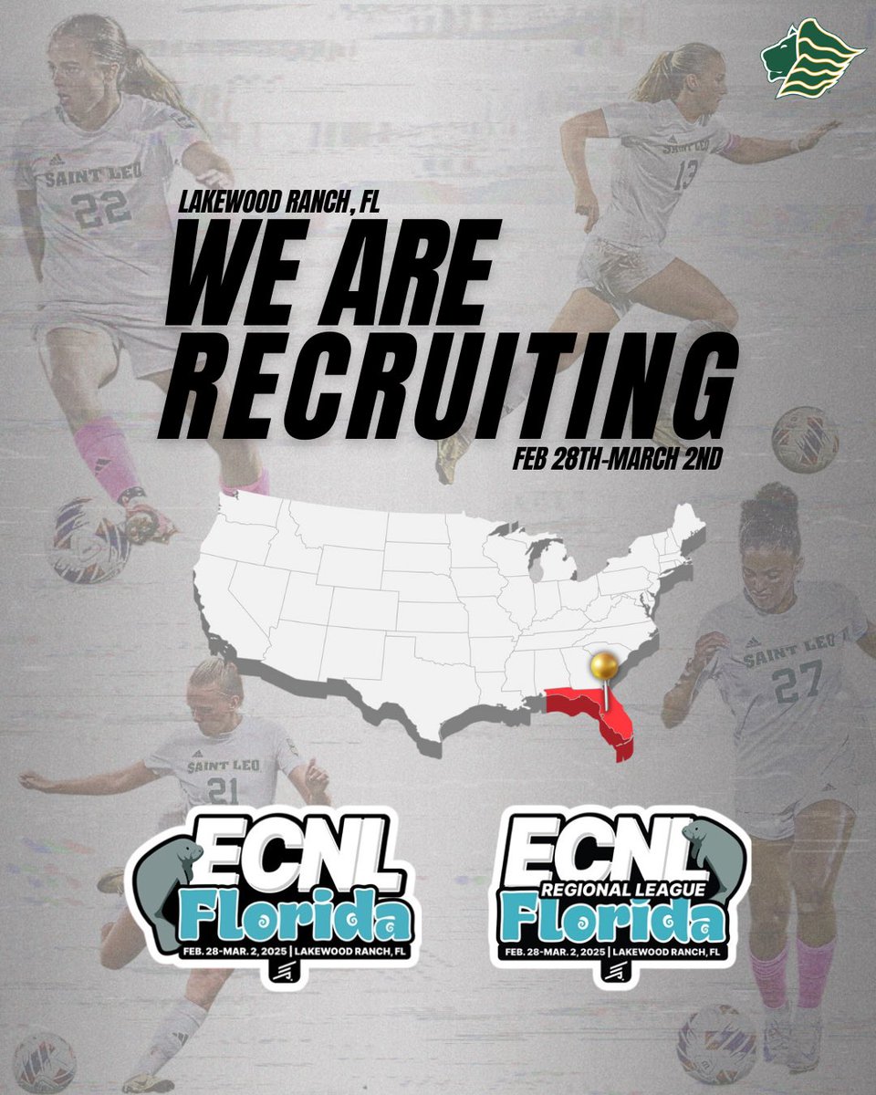 Saint Leo W. Soccer (@saintleowsoc) on Twitter photo Our coaches are heading to the ECNL & ECNL RL Event in Lakewood Ranch, FL. Send your schedules to our coaches! 🦁📩
📧 Head Coach: Ged.Oconnor@saintleo.edu
📧 Asst. Coach & JV Head Coach: Joseph.linley@email.saintleo.edu
📧 Asst. Coach: Caitlin.strong@saintleo.edu Our coaches are heading to the ECNL & ECNL RL Event in Lakewood Ranch, FL. Send your schedules to our coaches! 🦁📩
📧 Head Coach: Ged.Oconnor@saintleo.edu
📧 Asst. Coach & JV Head Coach: Joseph.linley@email.saintleo.edu
📧 Asst. Coach: Caitlin.strong@saintleo.edu