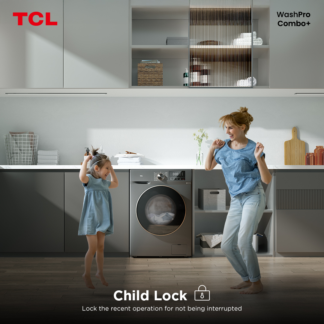 TCLPH's tweet image. Laundry time, worry-free! With the Child Lock feature on the TCL C20 Washing Machine, you can keep little hands from accidentally changing settings. Enjoy peace of mind while getting immaculate clothes every wash!

#TCLWashPro #TCLComboPlus #TCLInspireGreatness #TCLPhilippines
