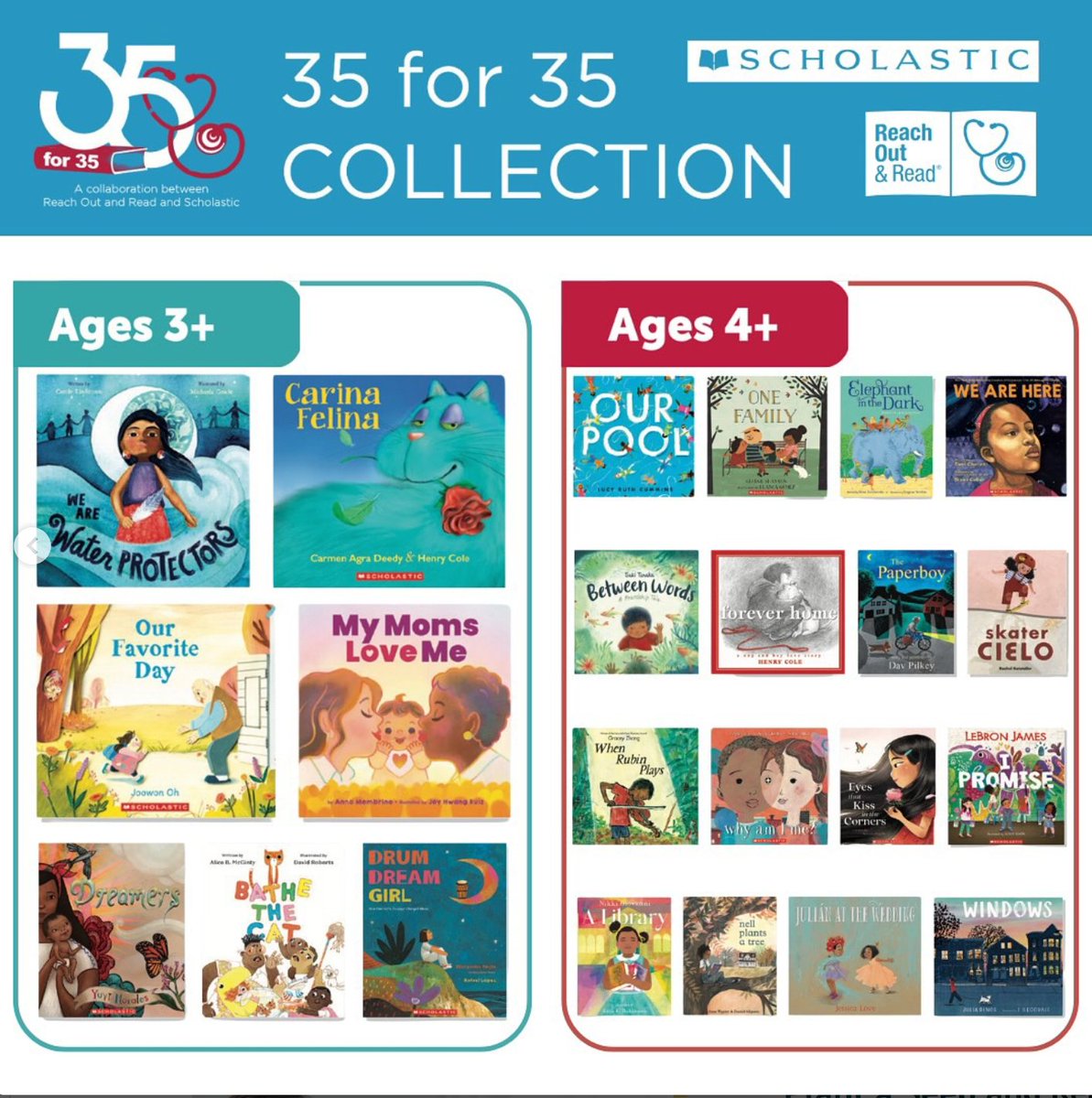 My book DREAM BIG is part of <a href="/Scholastic/">Scholastic</a>'s special collection for <a href="/reachoutandread/">Reach Out and Read</a>’s 35th anniversary! 🎉 10K+ copies will be distributed by 36K clinicians to kids in under-resourced communitiesHonored to be included among such inspiring stories and creators.📖 #kidlit #dreambig