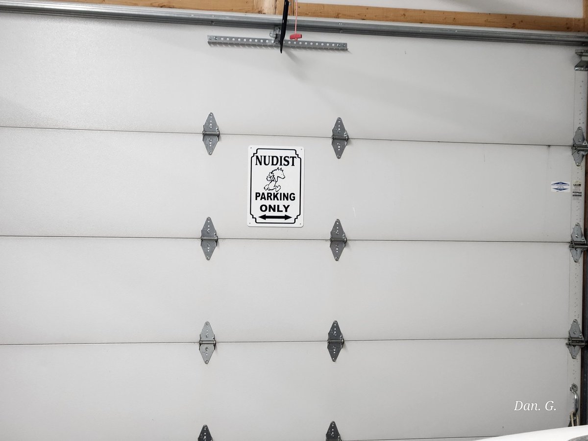 New sign for my parking spot. Nudistsigns.com