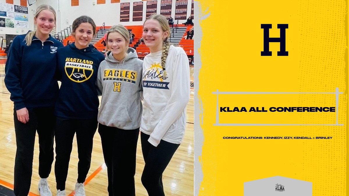 Hartland Girls Basketball (@hartlandgbb) on Twitter photo KLAA All Conference Team: Congratulations! Kennedy, Izzy, Kendall & Brinley. <a href="/hartlandsports/">Hartland Athletics</a> KLAA All Conference Team: Congratulations! Kennedy, Izzy, Kendall & Brinley. <a href="/hartlandsports/">Hartland Athletics</a>