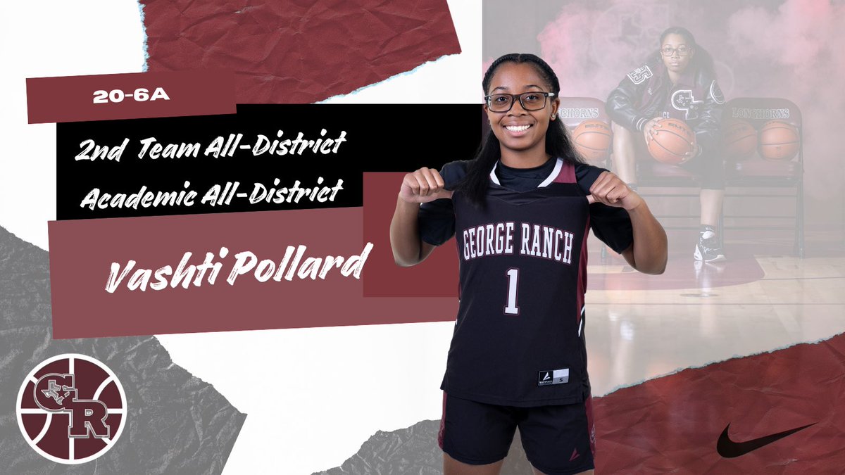 George Ranch HS GBB (@grhslonghorngbb) on Twitter photo Congrats to Vashti Pollard, a two-time 2nd Team All-District player! ππͺ The true definition of a floor general, holding school records in steals and assists. Keep running the show, Vashti! π #AllDistrict #FloorGeneral #DefendAndDominate
<a href="/CoachADutch/">Coach Alicia Dutch</a> <a href="/pinkpatterson/">Heather Patterson</a> <a href="/GRHSABC2/">George Ranch High School Athletic Booster Club</a> Congrats to Vashti Pollard, a two-time 2nd Team All-District player! ππͺ The true definition of a floor general, holding school records in steals and assists. Keep running the show, Vashti! π #AllDistrict #FloorGeneral #DefendAndDominate
<a href="/CoachADutch/">Coach Alicia Dutch</a> <a href="/pinkpatterson/">Heather Patterson</a> <a href="/GRHSABC2/">George Ranch High School Athletic Booster Club</a>