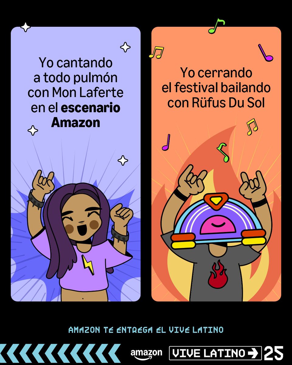 Amazon México (@amazonmex) on Twitter photo ¿Ya saben que bandas van a ver? 👀🤘
Y si aún no han visto los horarios, corran a amazon.com.mx/vivelatino 📲🧡
#AmazonTeEntregaElVL25 #VL25 #AmazonVL
<a href="/vivelatino/">Vive Latino</a> <a href="/AmazonMusicMX/">Amazon Music México</a> ¿Ya saben que bandas van a ver? 👀🤘
Y si aún no han visto los horarios, corran a amazon.com.mx/vivelatino 📲🧡
#AmazonTeEntregaElVL25 #VL25 #AmazonVL
<a href="/vivelatino/">Vive Latino</a> <a href="/AmazonMusicMX/">Amazon Music México</a>