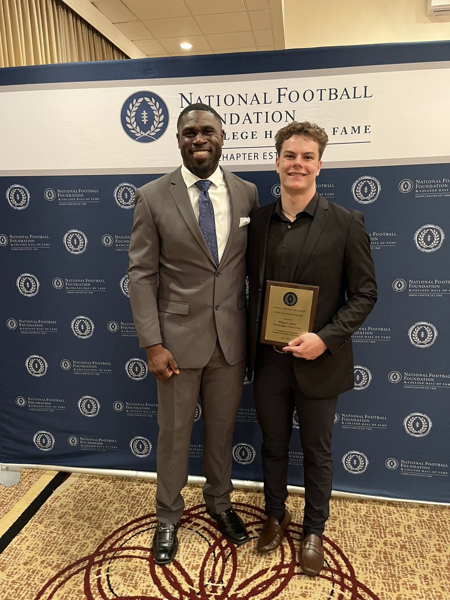 Ethan Larson (@1ethanlarson) on Twitter photo Beyond blessed to win The National Football Foundation Tampa Bay Scholar Athlete Award and be the runner up to the National Athlete Scholarship Award! It’s been a journey, thank you all ‼️
<a href="/Bdale_Football/">Bdale Football</a> <a href="/BdaleathleticBC/">Bdale Athletics</a> <a href="/CoachMurphy917/">Patrick Murphy</a> <a href="/DuaneyGriffin/">Duaney Griffin</a> <a href="/KoachDrayton/">Maurice Drayton</a> <a href="/CoachCoax17/">Tony Coaxum</a> Beyond blessed to win The National Football Foundation Tampa Bay Scholar Athlete Award and be the runner up to the National Athlete Scholarship Award! It’s been a journey, thank you all ‼️
<a href="/Bdale_Football/">Bdale Football</a> <a href="/BdaleathleticBC/">Bdale Athletics</a> <a href="/CoachMurphy917/">Patrick Murphy</a> <a href="/DuaneyGriffin/">Duaney Griffin</a> <a href="/KoachDrayton/">Maurice Drayton</a> <a href="/CoachCoax17/">Tony Coaxum</a>