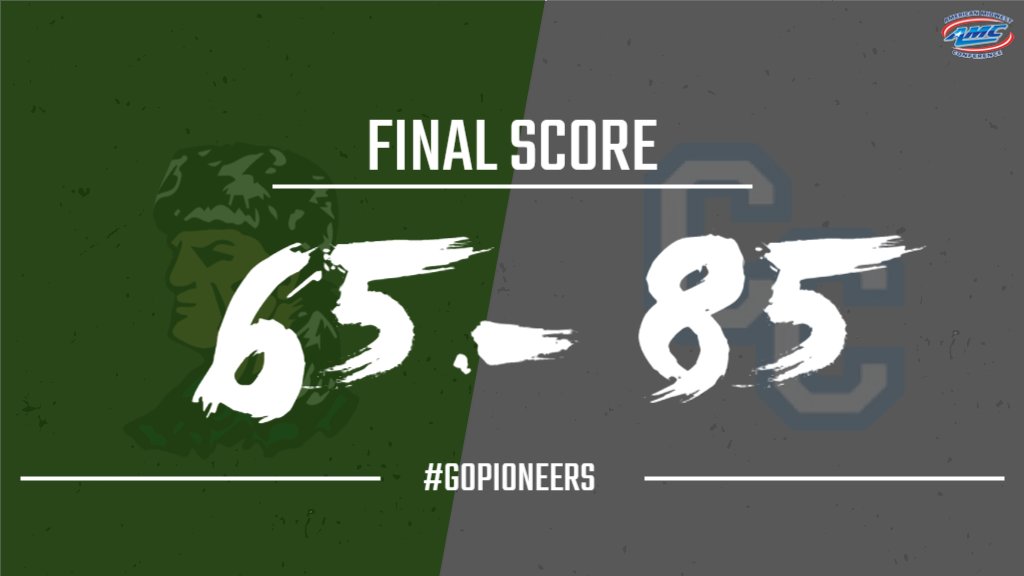 Final Score: #3 Columbia College holds off  #6 Crowley's Ridge, ending the Pioneers' season. The Pioneers were led by Lamont Jackson and Arthur Johnson with 12 points. The team finishes 15-14 Overall. #GOPIONEERS #AMCSCORES