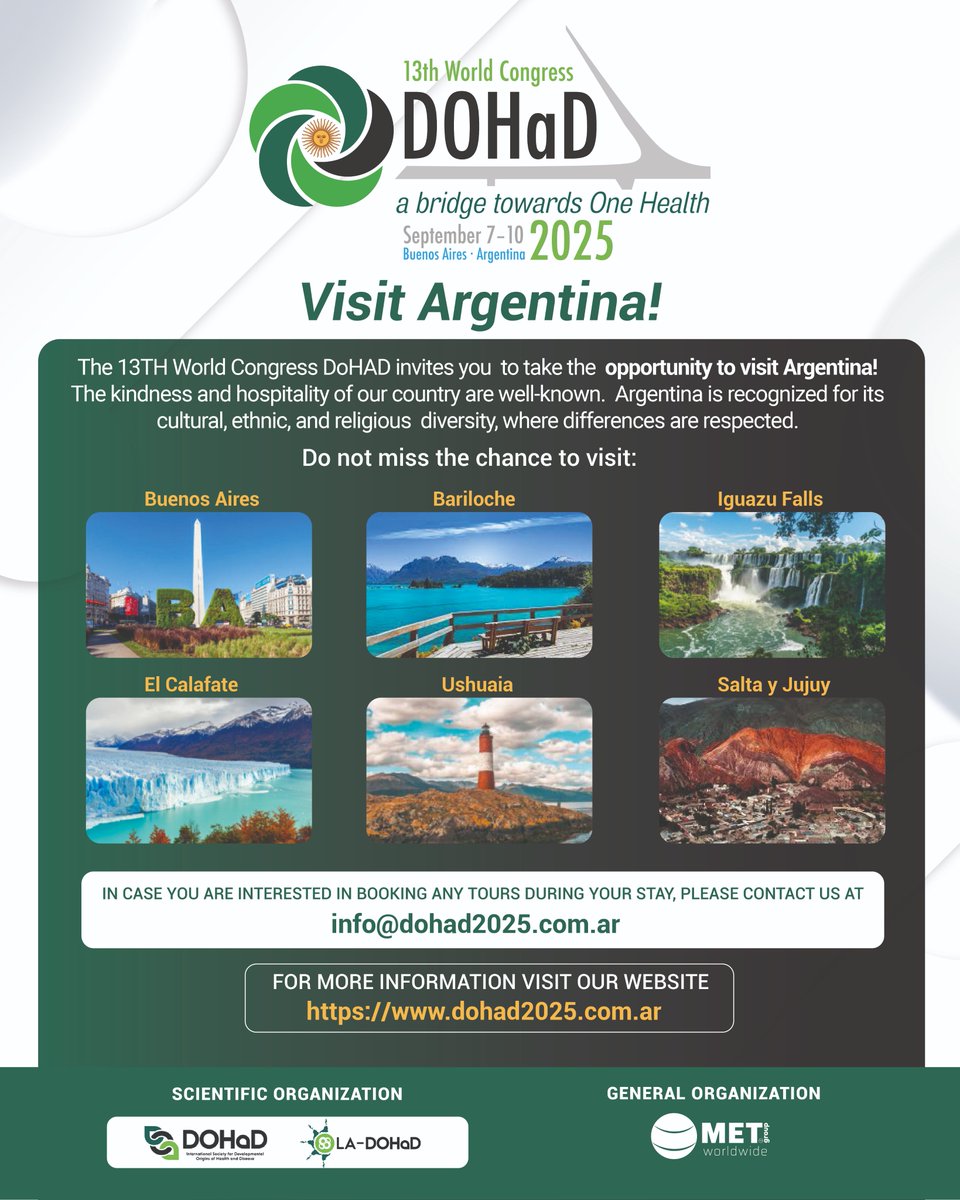 Attending the 13th DOHaD World Congress, don't miss the mesmerizing spots in Argentina.