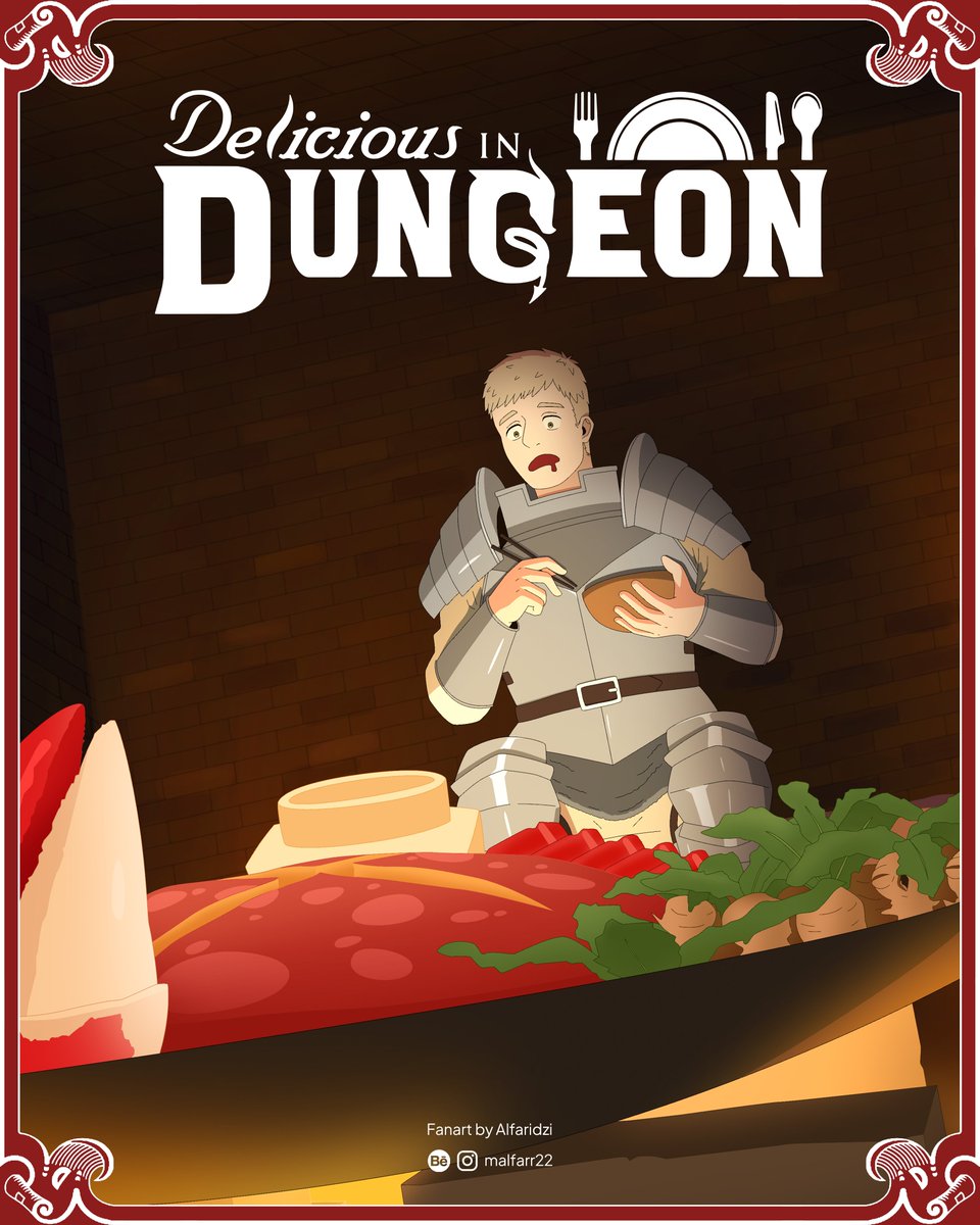 malfarr22's tweet photo. Laios Touden Dungeon Meshi 🤤

#DungeonMeshi #LaiosTouden #Fanart #FantasyAnime #RPGAdventures #AnimeArt #Illustration #clipstsudiopaint #photoshop https://t.co/P3YqnSRn8h