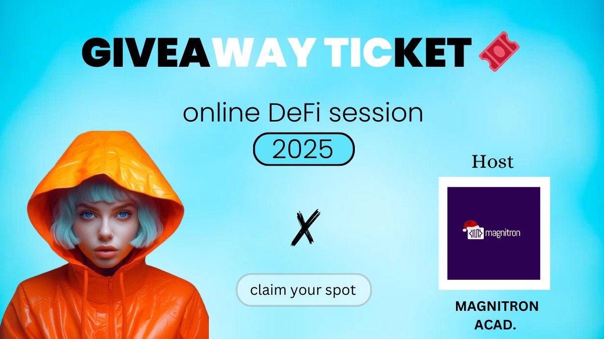 crown_elsage's tweet photo. WEB3 SCHOLARSHIP GIVEAWAY🎟 

 Excited to announce that I will be giving out 30 slots for the offline highly anticipated DeFi class @Magnitron_acad and 1 offline slot to the lucky winners 

 Winners  will secure their learning spot and join the online class via TELEGRAM. https://t.co/3rx2uN1fyd