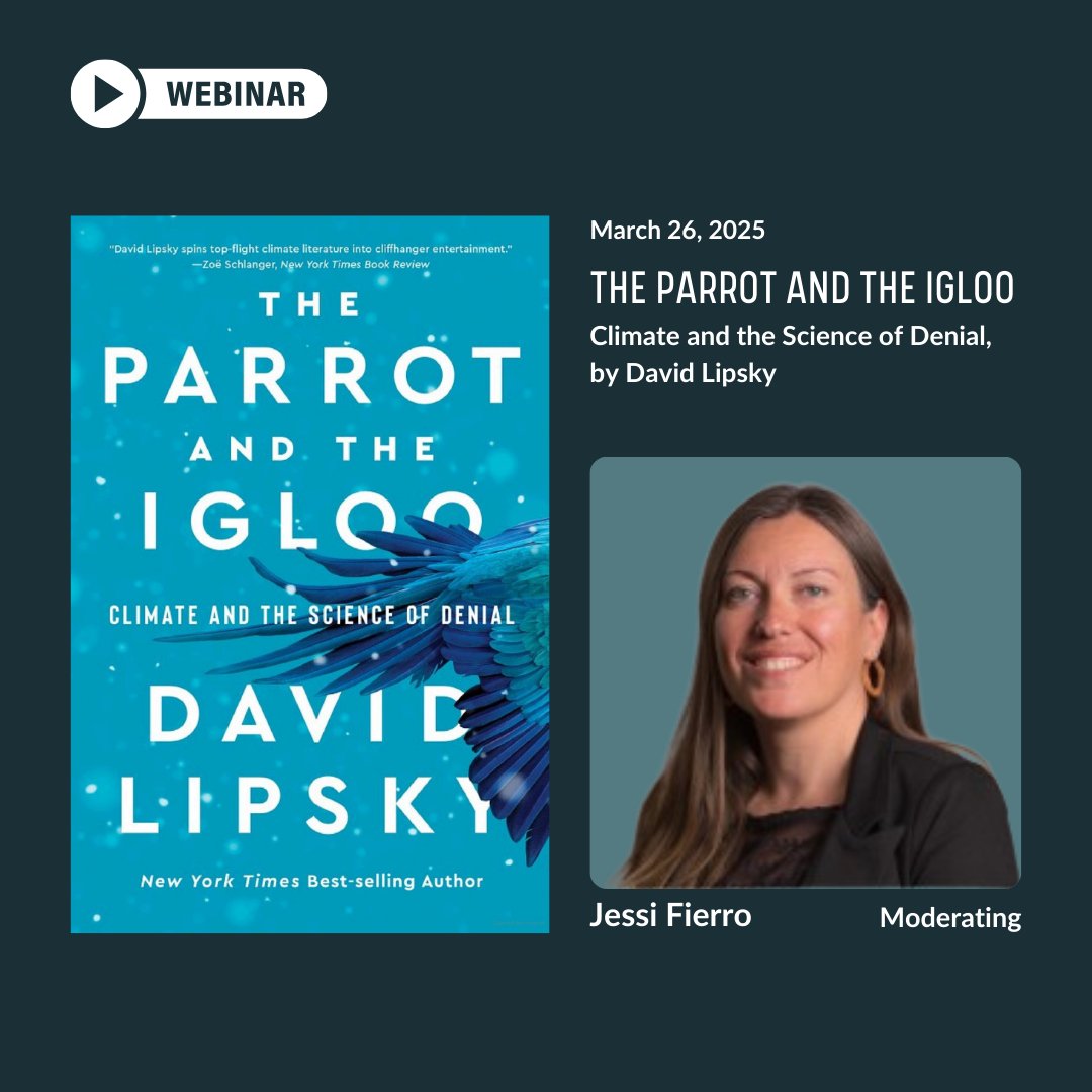 📚 Join the ELS Book Club! 🌍

We’re reading The Parrot and the Igloo: Climate and the Science of Denial by David Lipsky—a fascinating look at climate science &amp; denial.

📅 March 26 | ⏰ 12-1 PM PT
🎤 Moderator: Jessi Fierro
💡 FREE event!

🔗 Register: bit.ly/3FbiavO