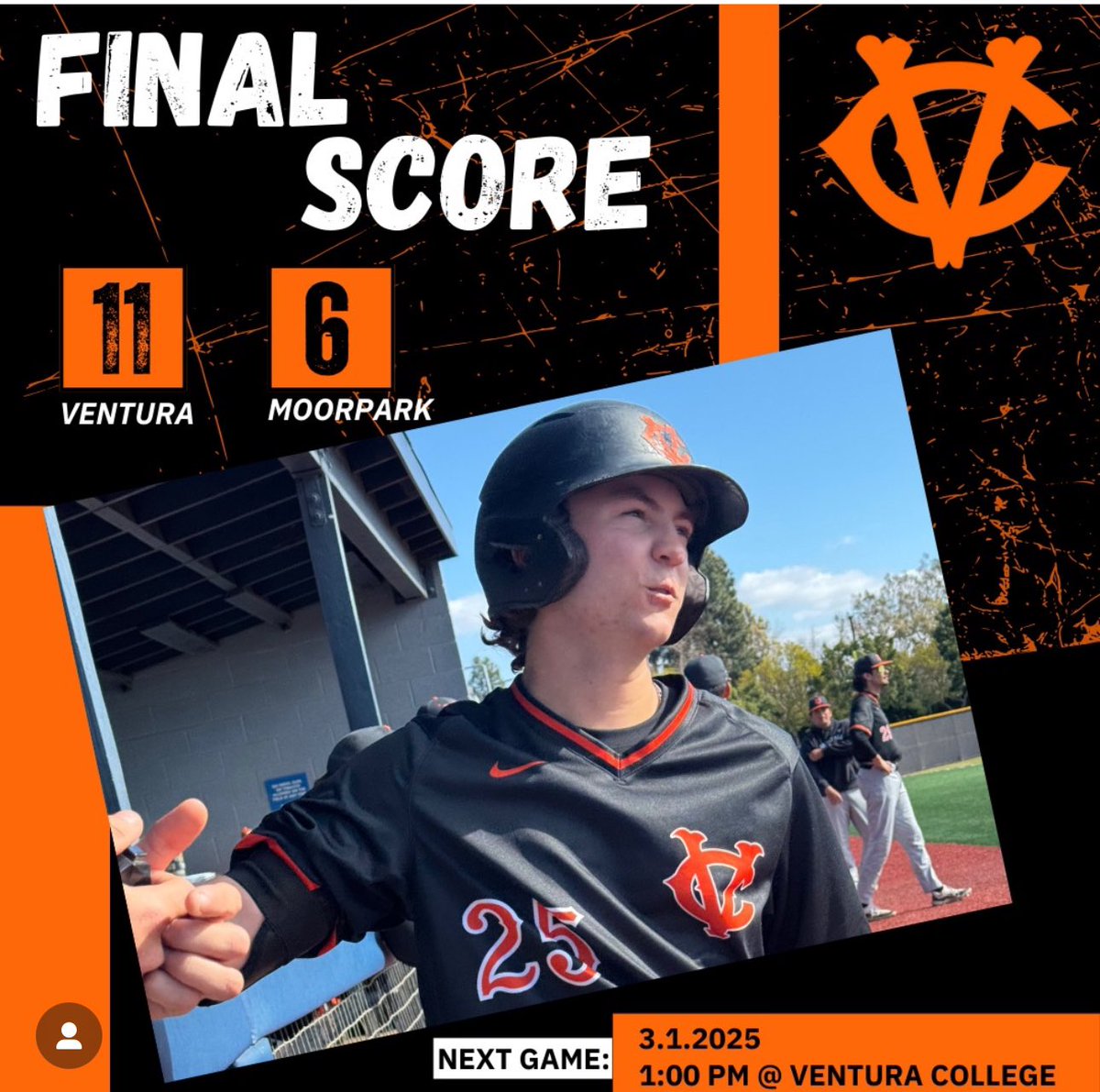 VC Baseball (@vcpiratebsbl) on Twitter photo Pirates take game two over the Raiders. Grant Rodriguez led the attack with 4 hits, 2 2B. Danny Aguilera, 3 Hits 2 2b, 2RBI. Matt Ramirez 2 hits, 2 RBI and Caden Stillwell, 3 RBIs. Zack Serup 5 IP, 4 Ks for the win. Go Bucs! 🏴☠️
<a href="/VCAthletics/">VCPirateAthletics</a> Pirates take game two over the Raiders. Grant Rodriguez led the attack with 4 hits, 2 2B. Danny Aguilera, 3 Hits 2 2b, 2RBI. Matt Ramirez 2 hits, 2 RBI and Caden Stillwell, 3 RBIs. Zack Serup 5 IP, 4 Ks for the win. Go Bucs! 🏴☠️
<a href="/VCAthletics/">VCPirateAthletics</a>