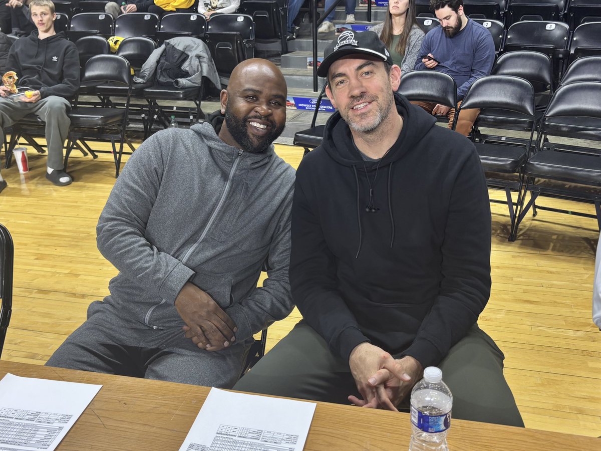 Taylor Eldridge (@tayloreldridge) on Twitter photo WSU womenโs basketball coach <a href="/terrynooner/">Terry Nooner Jr.</a> and OKC Thunder scout Nick Collison hanging out tonight at Koch Arena.
They were teammates together at KU under Roy Williams. WSU womenโs basketball coach <a href="/terrynooner/">Terry Nooner Jr.</a> and OKC Thunder scout Nick Collison hanging out tonight at Koch Arena.
They were teammates together at KU under Roy Williams.
