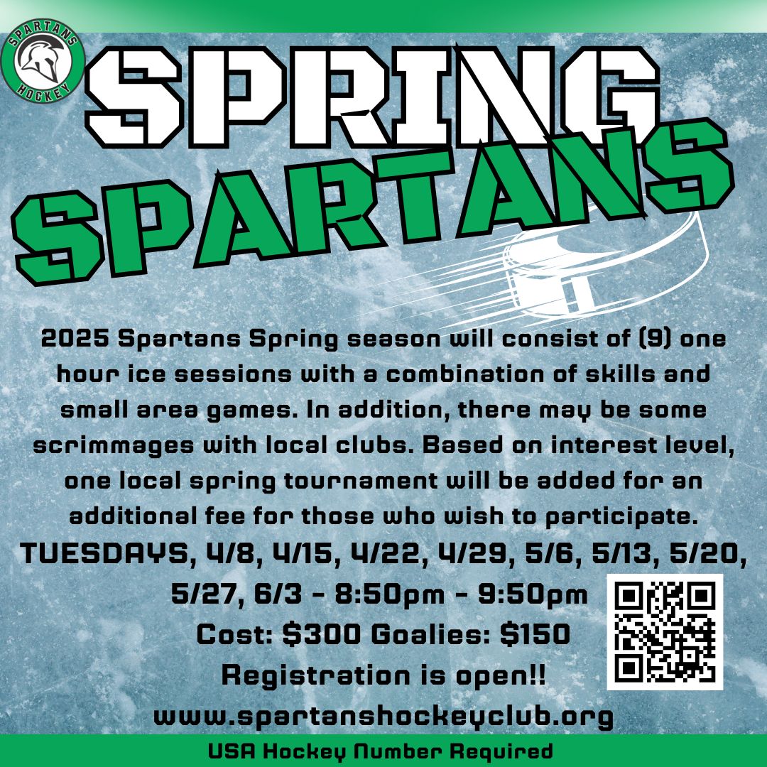 SpartansHSHC's tweet photo. 🚨Spring Registration is now open!! Current 8th-11th graders who will be attending Bolingbrook, Joliet Catholic, Joliet West, Lemont, Lockport and Romeoville High Schools. Register today at https://t.co/c0AfiOmb0J 🏒 https://t.co/Wl7ULx0uKb