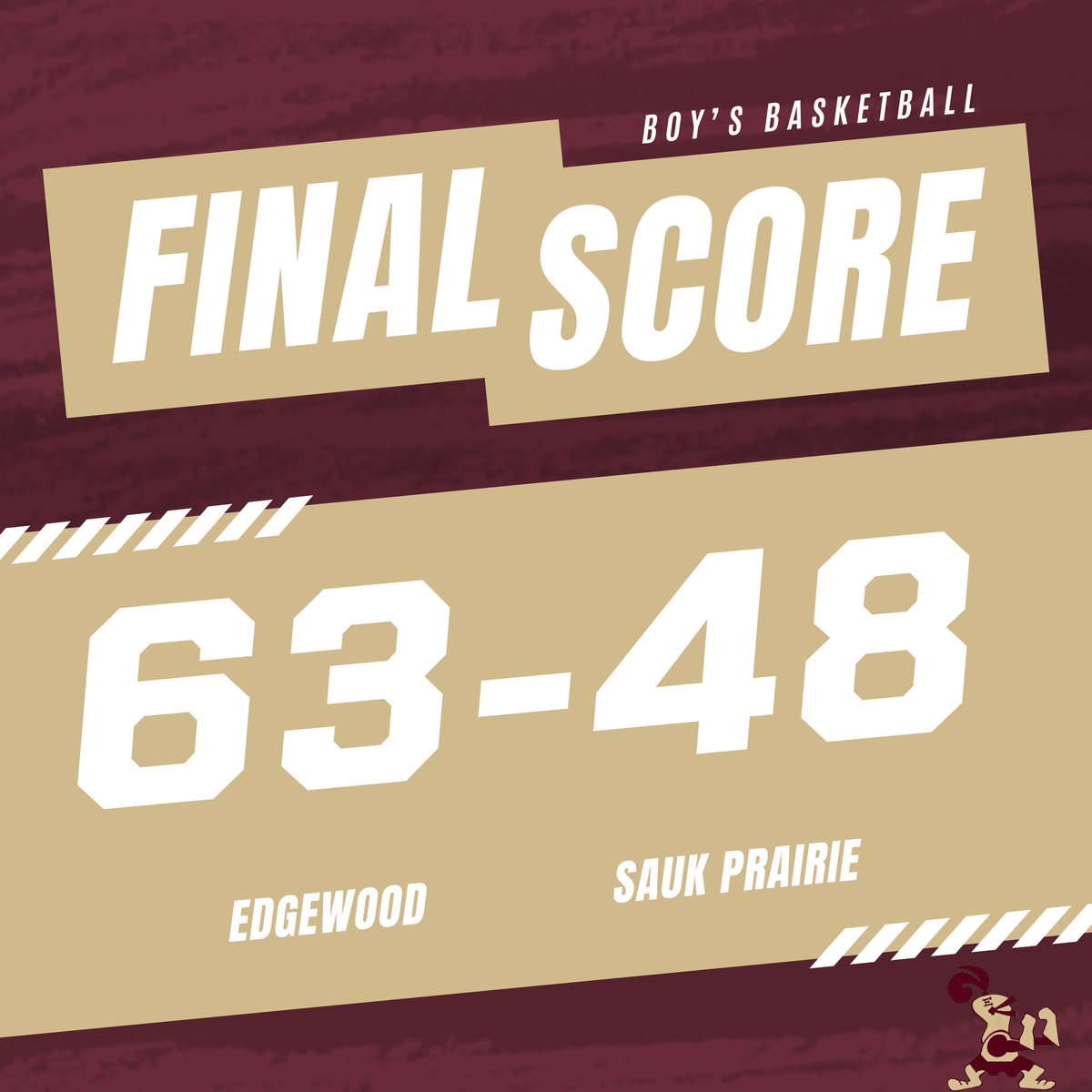 Final from Sauk Prairie. The Crusaders get a 15 point victory to finish the season out. Playoffs start up next Tuesday.