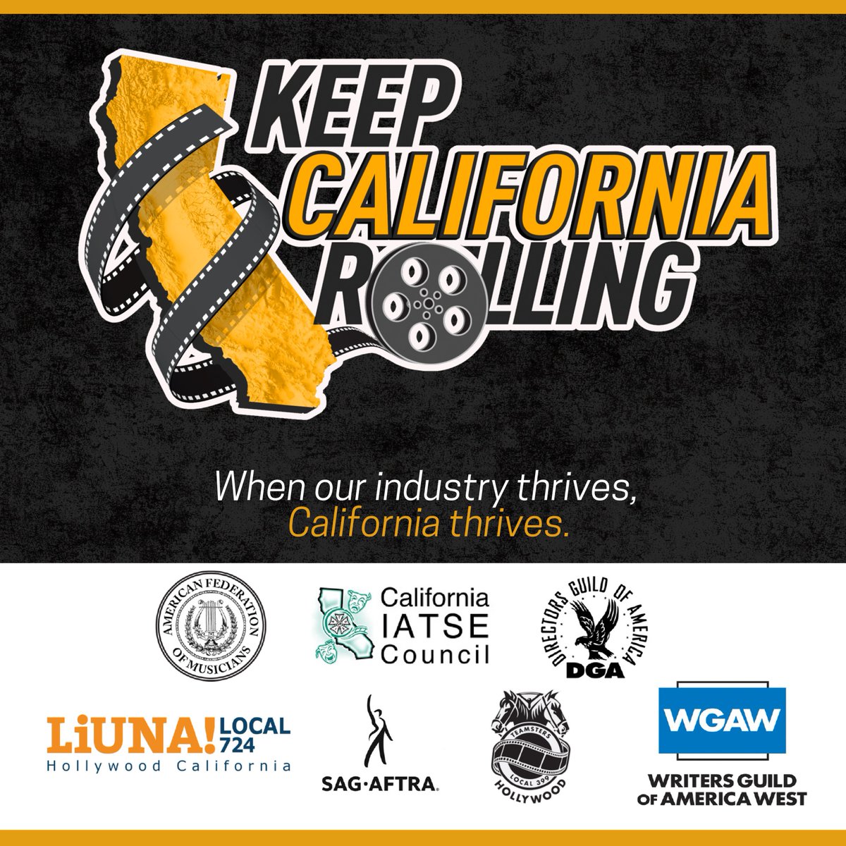 ICGLocal600's tweet image. Join the fight to protect California entertainment jobs and let's "Keep California Rolling." Join us at keepcaliforniarolling.org to learn more. #KeepCaliforniaRolling