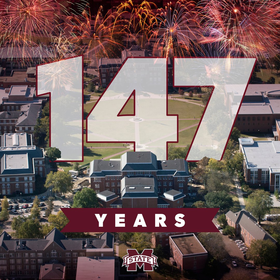 It's our birthday! 🎉🫶😆 Mississippi State University was founded 147 years ago today!
