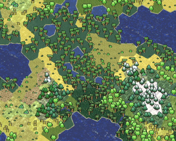 PixPolGames's tweet photo. A new post about world generation is up, this time dealing with decorating the land with various trees and plants as well as discussing markov chains which are used to name the regions.

#gamedev #RPG #indiedev #devblog #godot #madewithgodot https://t.co/9ibO9LpqHU