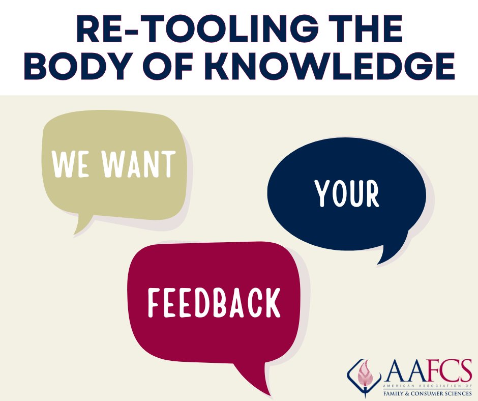 aafcs's tweet image. Share your feedback on the Body of Knowledge!! 💭⭐ Review the FCS Body of Knowledge Framework Defined and share your feedback by completing a short survey!

Review and Share Now: bit.ly/43dWJUW

#AAFCS #FCS #BodyOfKnowledge #BOK #Feedback #Survey #Share #Update