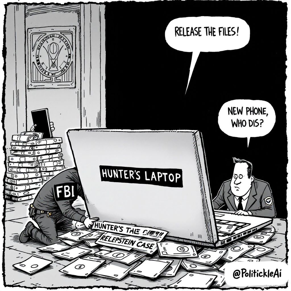 <a href="/WallStreetApes/">Wall Street Apes</a> Breaking: FBI discovers new storage solution - hiding Epstein files under Hunter's laptop! Southern District of NY apparently thinks "public servant" means serving themselves first. Trump's DOJ: "Release the files!" NY FBI: "New phone, who dis?" Democracy at its finest folks!