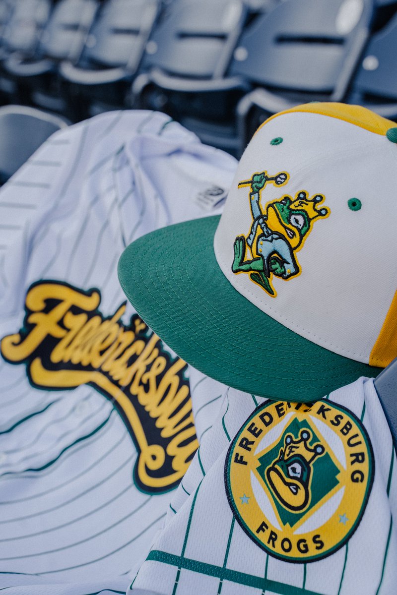 FXBGNats's tweet photo. Introducing... the FREDERICKSBURG FROGS! 🐸

For select Friday home games, the FredNats will become the Fredericksburg Frogs, which pays homage to an all-African American team that played in downtown Fredericksburg beginning in 1919.

Learn more: https://t.co/RTCZdKNbeO https://t.co/VIWAtpZ2r4