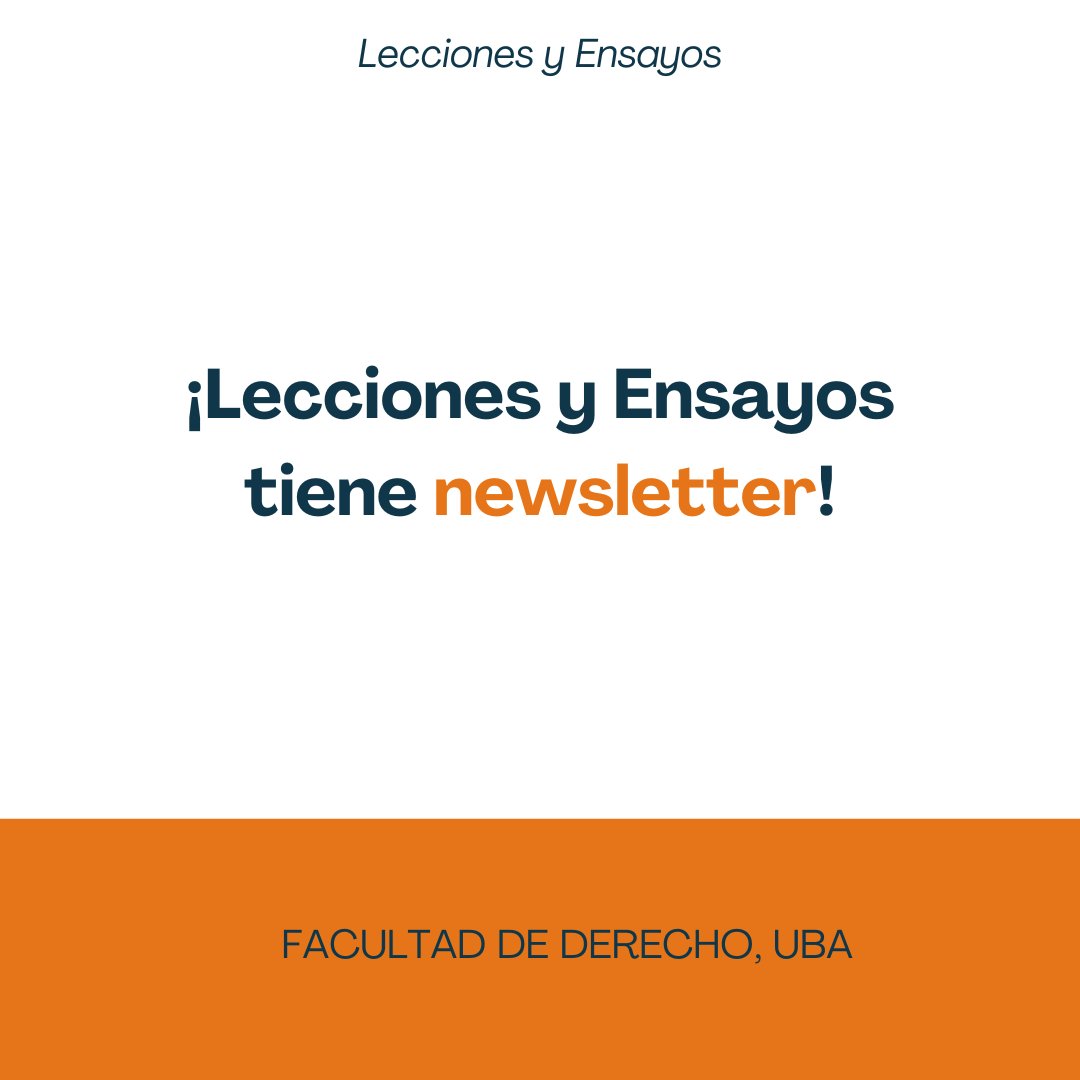 RevistaLyE's tweet photo. ¡Lecciones y Ensayos tiene newsletter!

Inscribite en el link adjunto para recibir las novedades de la Revista.

🔗https://t.co/lClB02CmLZ https://t.co/ST6ZObjF15