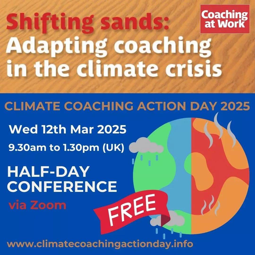Climate Coaching Action Day (@climatecoachday) on Twitter photo On 12th March 2025 it's #climatecoachingactionday. The <a href="/CoachatWorkmag/">Coaching at Work</a> is holding a free online half-day conference on adapting #coaching in the #climatecrisis. #climatechange #climatecoaching On 12th March 2025 it's #climatecoachingactionday. The <a href="/CoachatWorkmag/">Coaching at Work</a> is holding a free online half-day conference on adapting #coaching in the #climatecrisis. #climatechange #climatecoaching