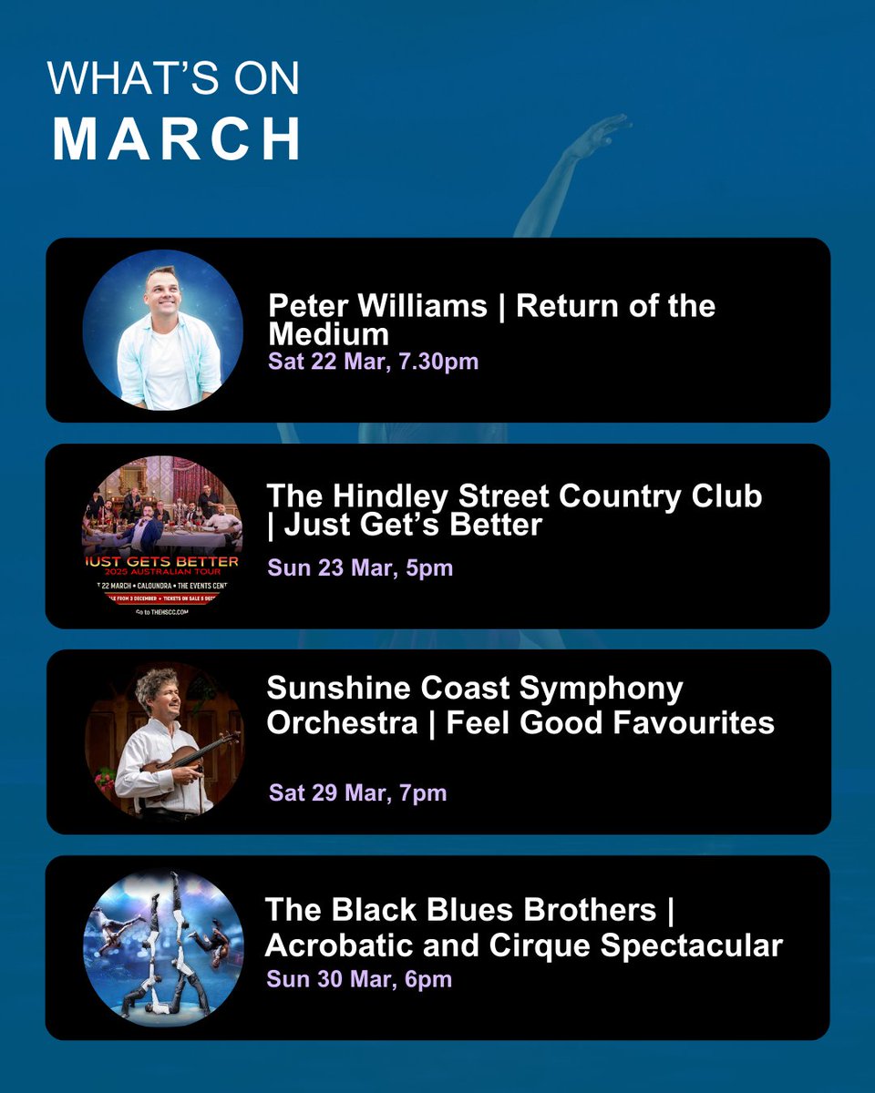 What's On In March 💥

Check out all the shows coming up in the first month of March, filled with something for everyone. 🎤✨🌊

See what's on, loom.ly/8lvoit4