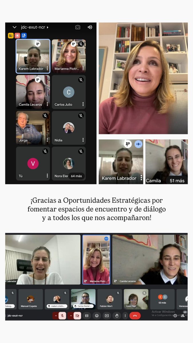 Mariwska's tweet photo. Recuerdo de un encuentro muy especial organizado por Oportunidades Estratégicas en donde conversamos con Karem Labrador de @ColombiaLider y Camila Lecaros sobre nuestros roles directivos en organizaciones sin ánimo de lucro. 🤩👍 https://t.co/j2jiIR8MXv