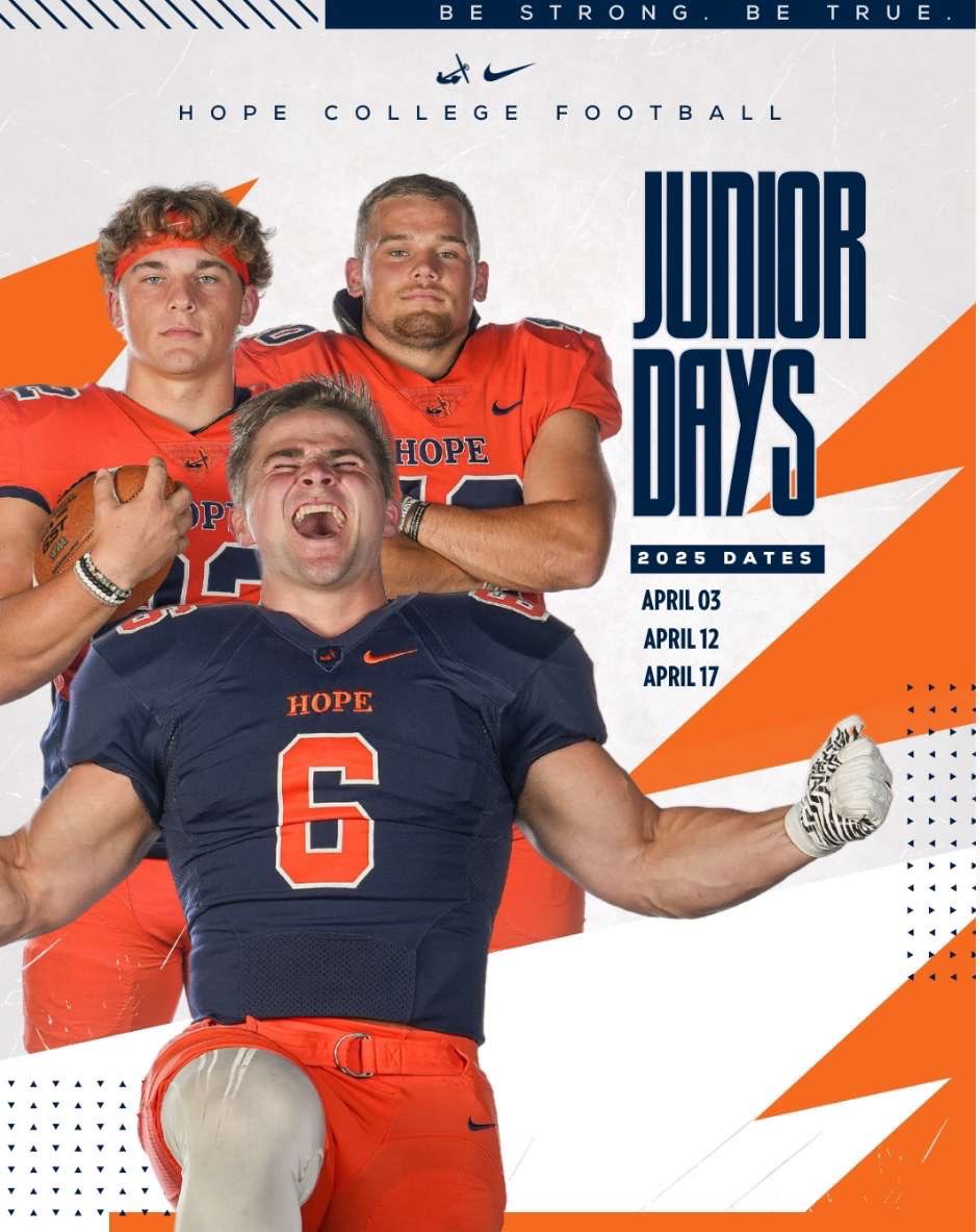 Connor Olszewski (@connorolszewski) on Twitter photo Grateful to be invited to Hope College’s Junior Day! Big thanks to <a href="/Coach_HThompson/">Hunter Thompson</a> for the invitation. Excited to visit campus and connect with the coaching staff! #GoHope
<a href="/CoachLGrove/">Landon Grove</a> <a href="/CoachSmithFB/">CoachDSmith</a> <a href="/PStuursm/">Peter Stuursma</a> Grateful to be invited to Hope College’s Junior Day! Big thanks to <a href="/Coach_HThompson/">Hunter Thompson</a> for the invitation. Excited to visit campus and connect with the coaching staff! #GoHope
<a href="/CoachLGrove/">Landon Grove</a> <a href="/CoachSmithFB/">CoachDSmith</a> <a href="/PStuursm/">Peter Stuursma</a>